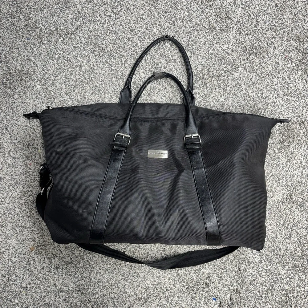 Ermenegildo Zegna Parfums Duffel Bag Weekender Travel Overnight Gym Black